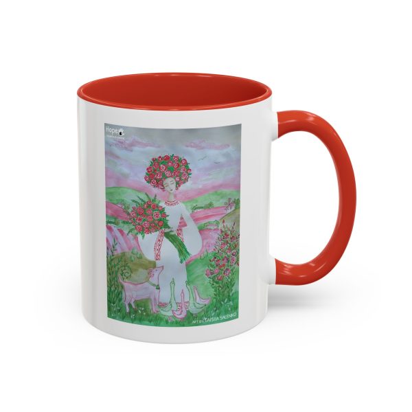 Coffee Mug - Girl with Flowers - Image 14