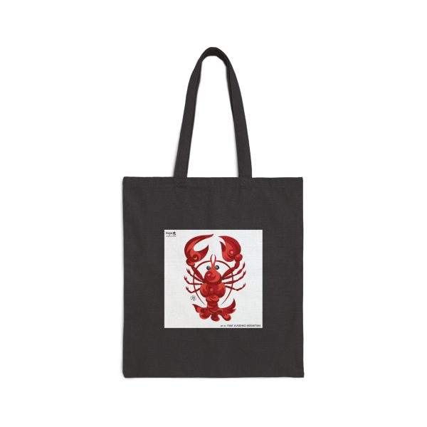 Cotton Canvas Tote Bag – Crimson Claws - Image 6