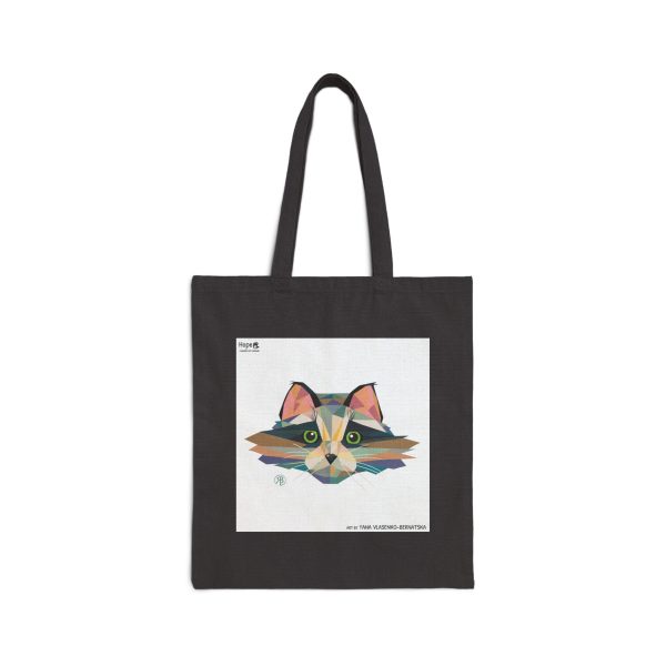 Cotton Canvas Tote Bag – Pixel Whiskers - Image 6