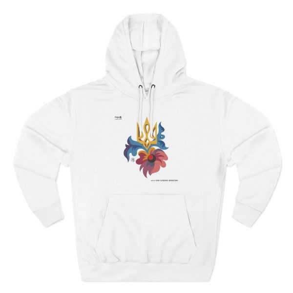 Three-Panel Fleece Hoodie –  Bloom for Ukraine - Image 6