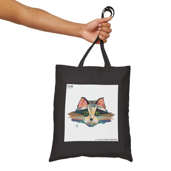 Cotton Canvas Tote Bag – Pixel Whiskers - Image 8