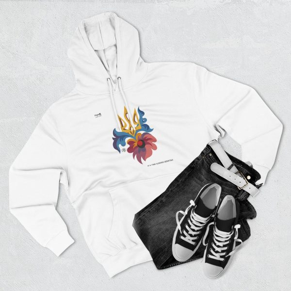 Three-Panel Fleece Hoodie –  Bloom for Ukraine - Image 7