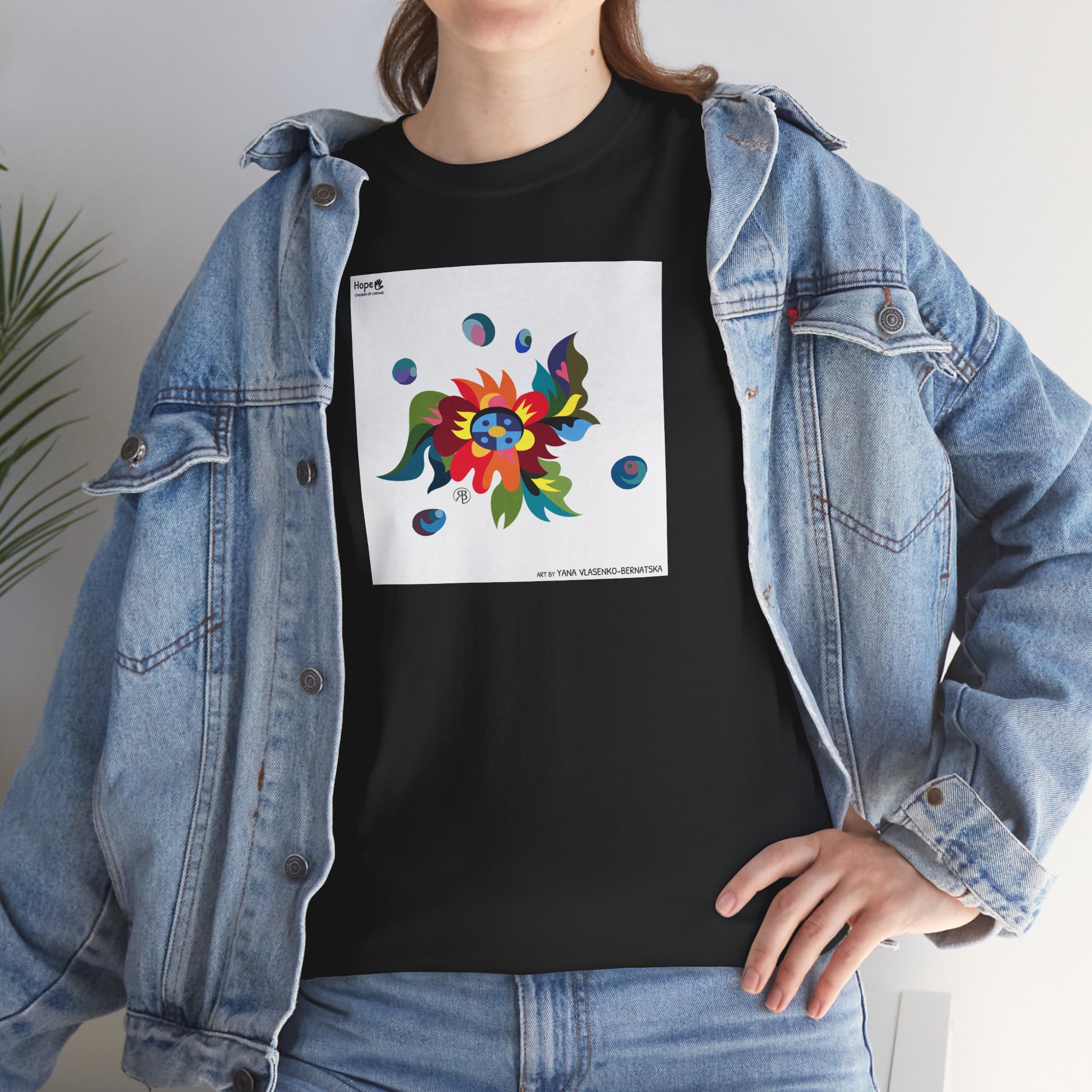 Unisex Heavy Cotton Tee – Blossom of Light - Image 5