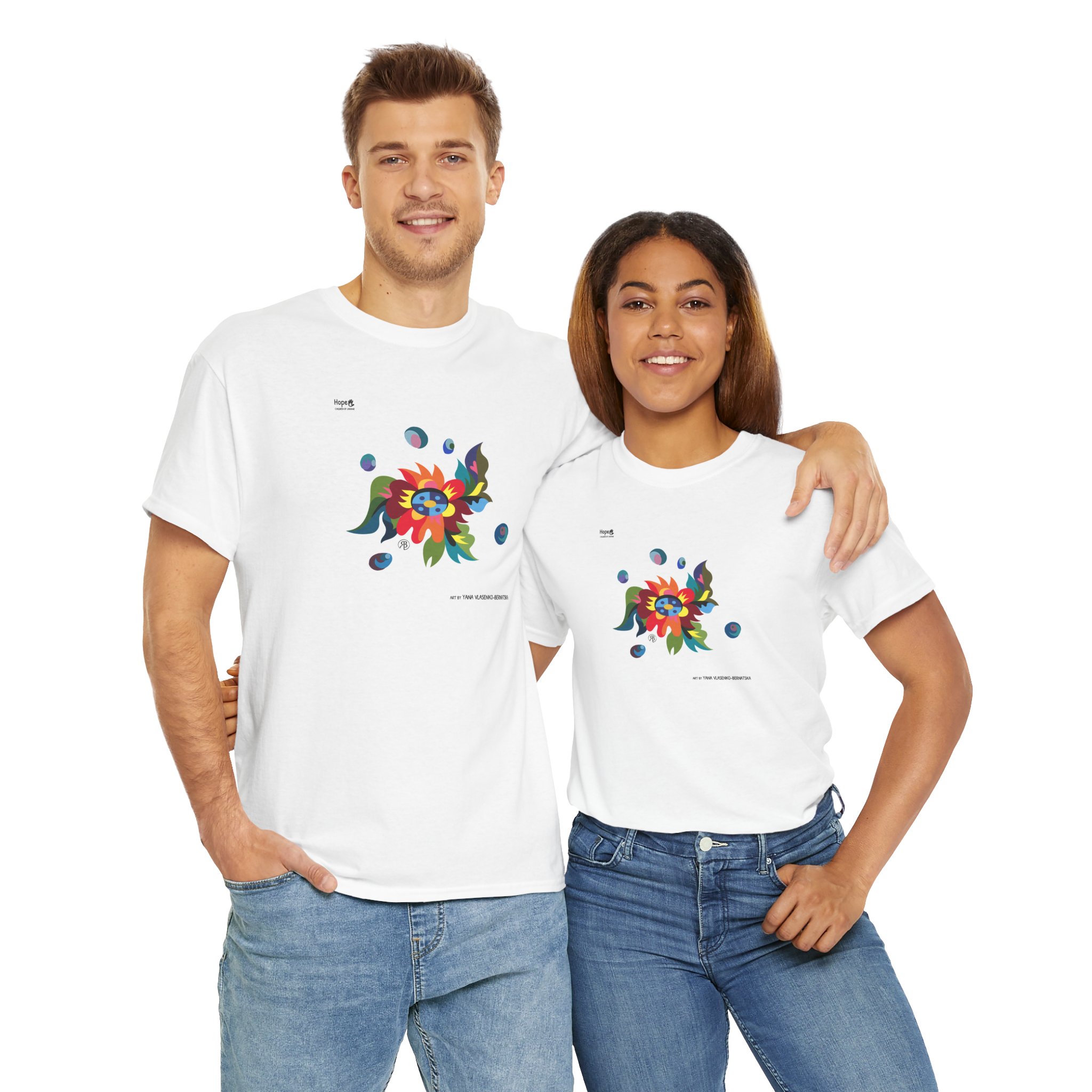 Unisex Heavy Cotton Tee – Blossom of Light - Image 8