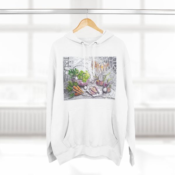 Three-Panel Fleece Hoodie - Graphic Still Life - Image 10