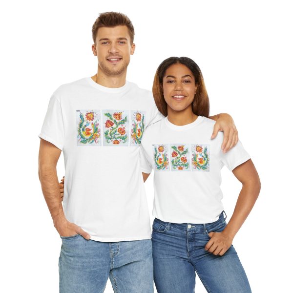 Unisex Heavy Cotton Tee - Triptych "Samchykivka Painting" - Image 8