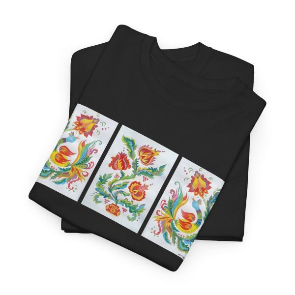 Unisex Heavy Cotton Tee - Triptych "Samchykivka Painting" - Image 3
