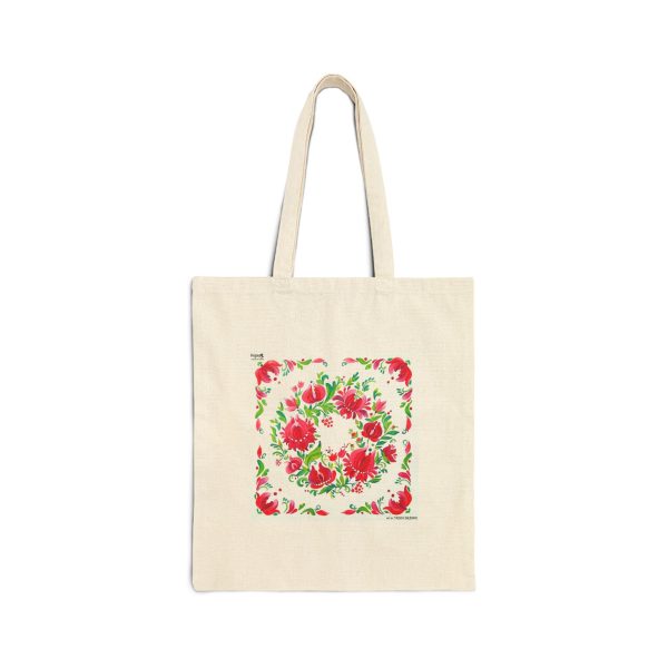 Cotton Canvas Tote Bag - Petrykivka Painting