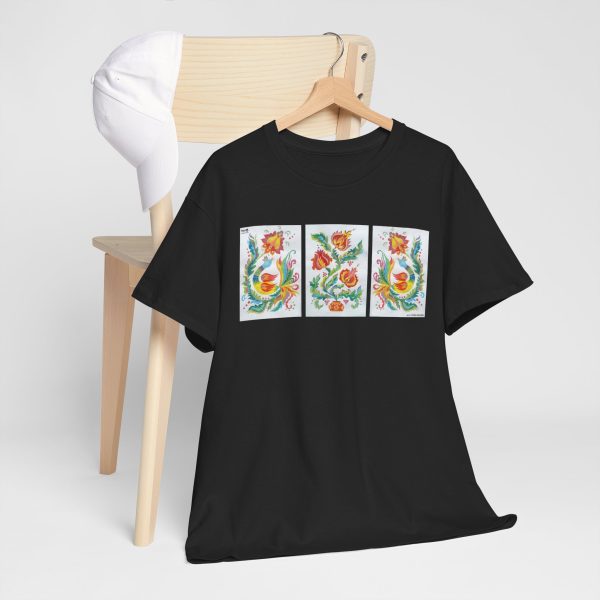 Unisex Heavy Cotton Tee - Triptych "Samchykivka Painting" - Image 4