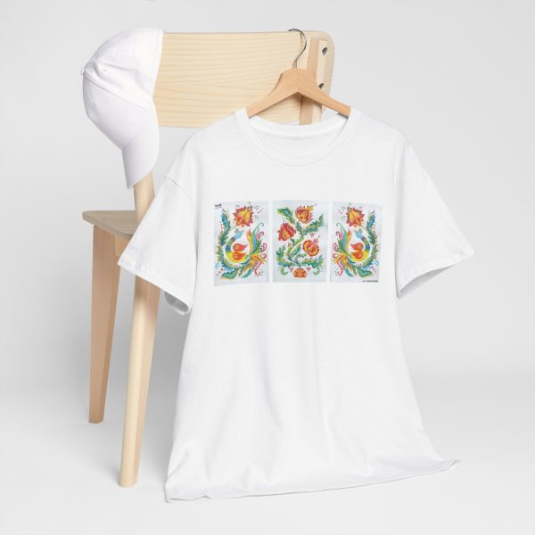 Unisex Heavy Cotton Tee - Triptych "Samchykivka Painting" - Image 10