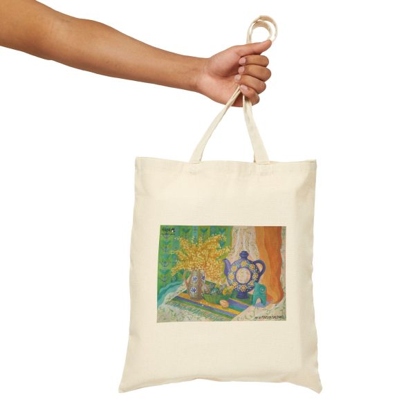 Cotton Canvas Tote Bag - Easter Still Life - Image 3