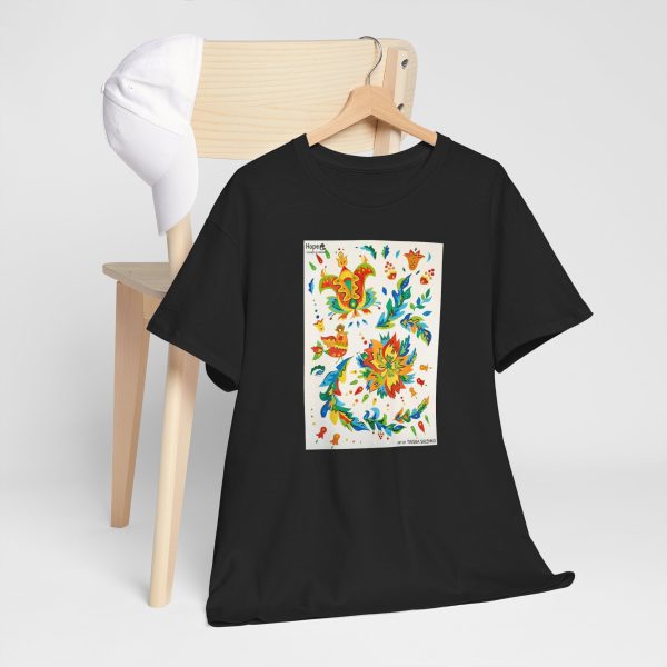Unisex Heavy Cotton Tee - Elements of Samchykivka Painting - Image 4
