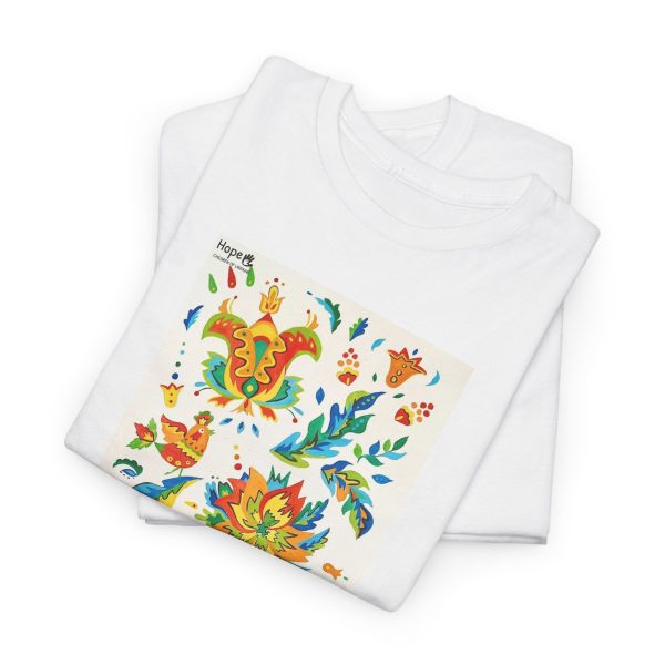 Unisex Heavy Cotton Tee - Elements of Samchykivka Painting - Image 9