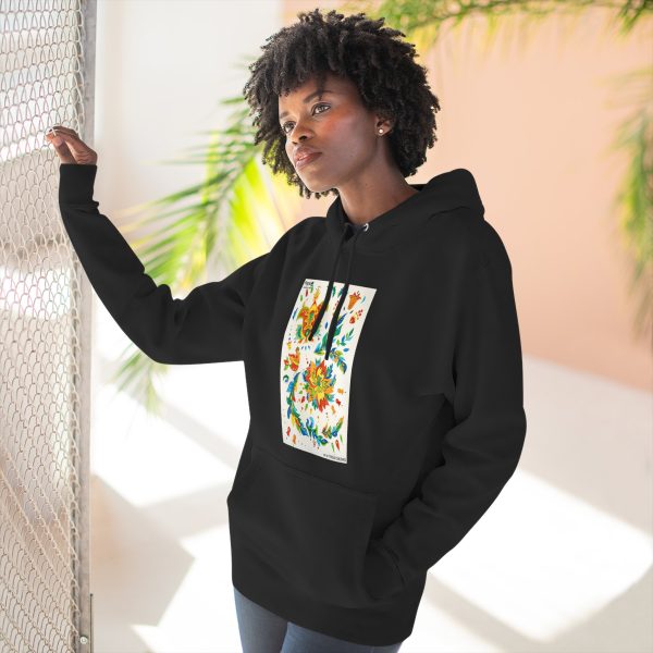 Three-Panel Fleece Hoodie – Elements of Samchykivka Painting - Image 4