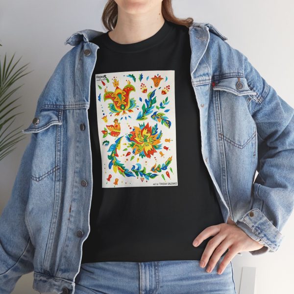 Unisex Heavy Cotton Tee - Elements of Samchykivka Painting - Image 5