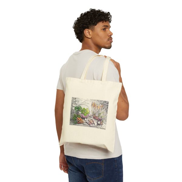 Cotton Canvas Tote Bag - Graphic Still Life - Image 2