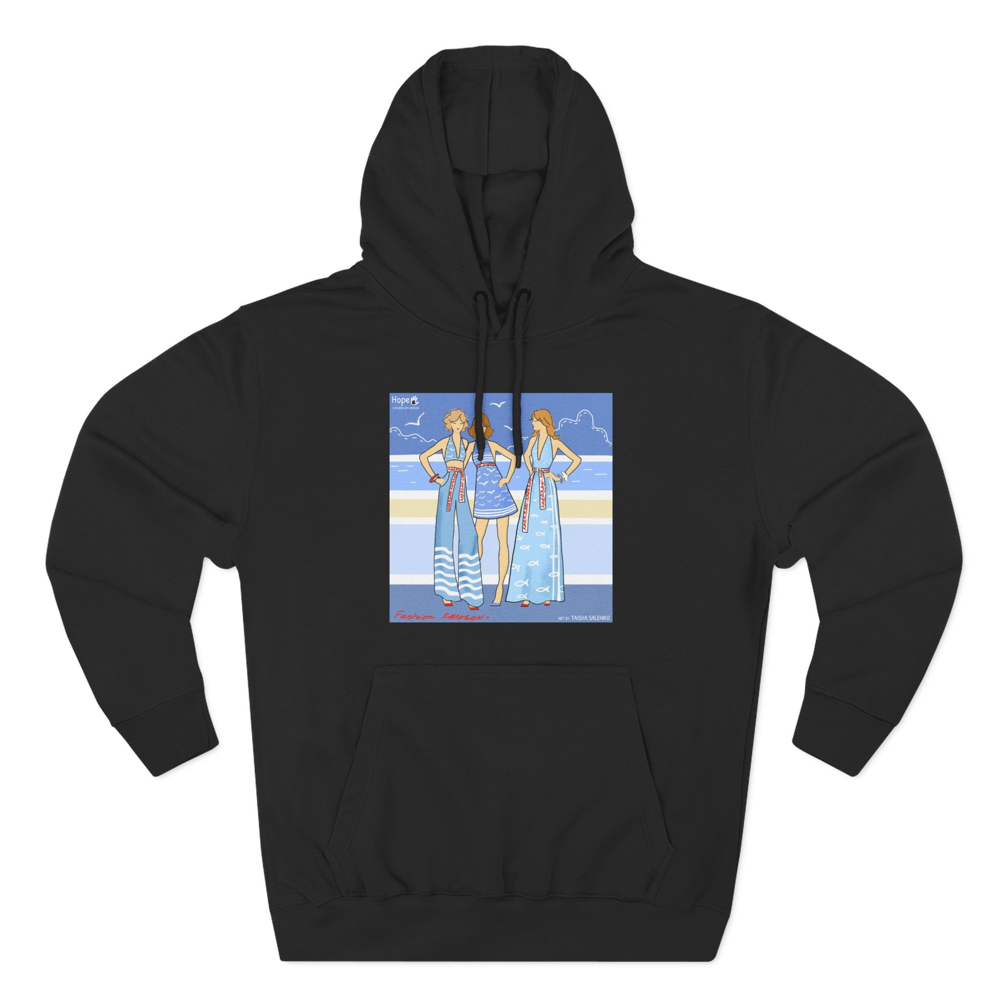 Three-Panel Fleece Hoodie – Kherson is Ukraine