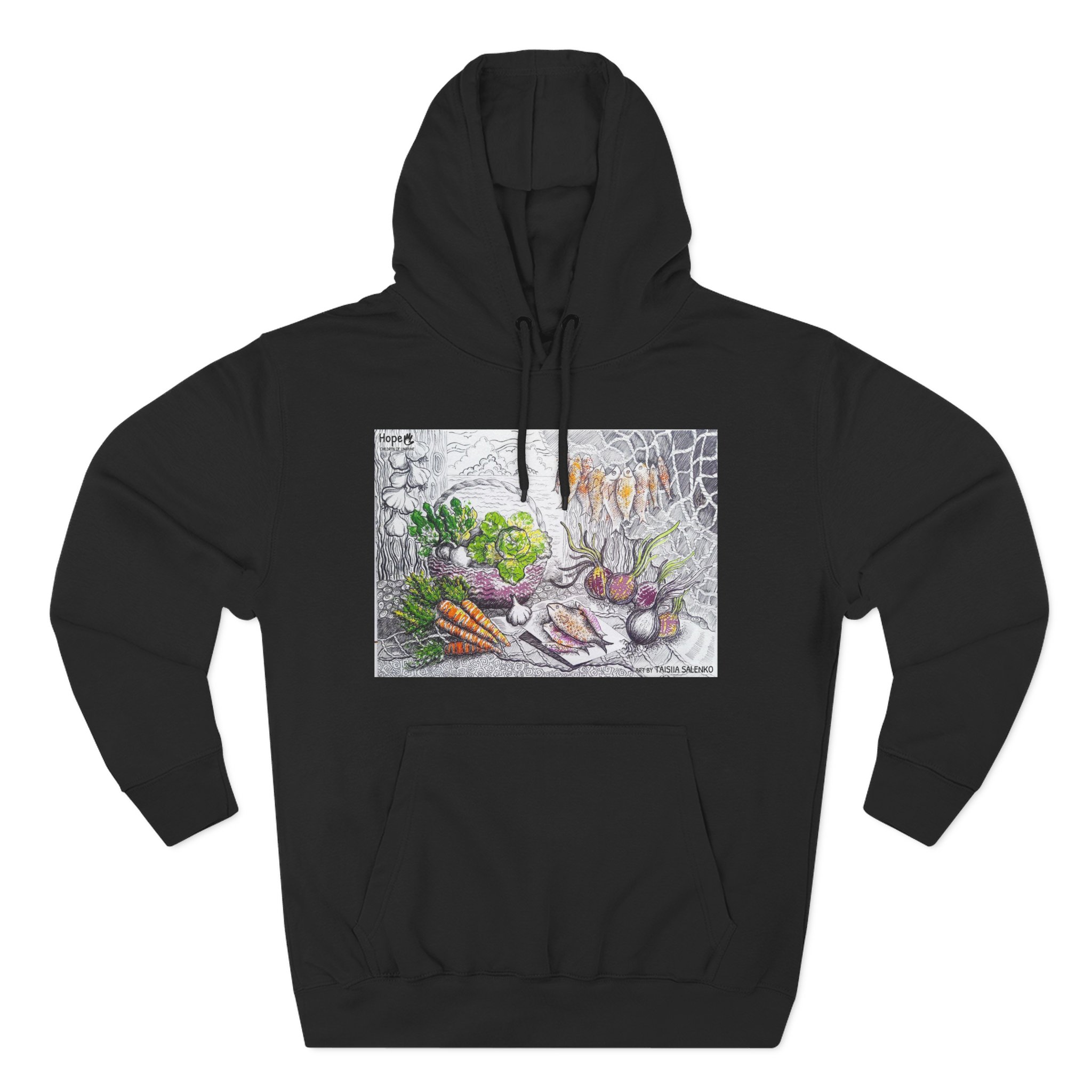 Three-Panel Fleece Hoodie – Graphic Still Life