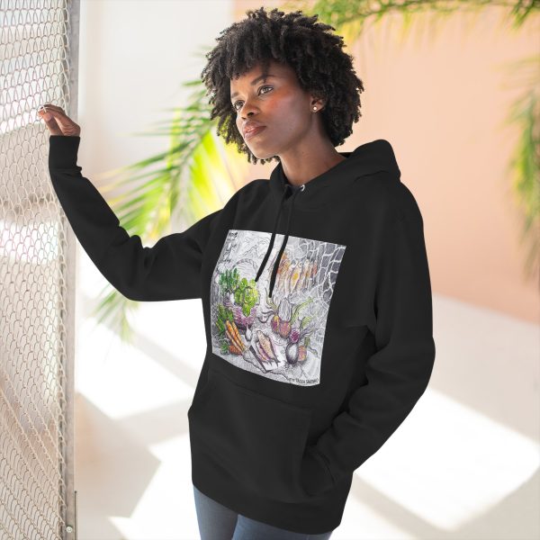 Three-Panel Fleece Hoodie - Graphic Still Life - Image 4