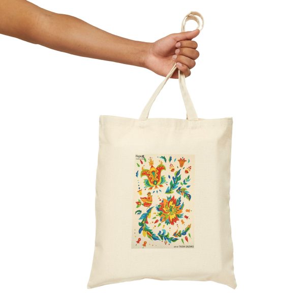 Cotton Canvas Tote Bag - Elements of Samchykivka Painting - Image 3