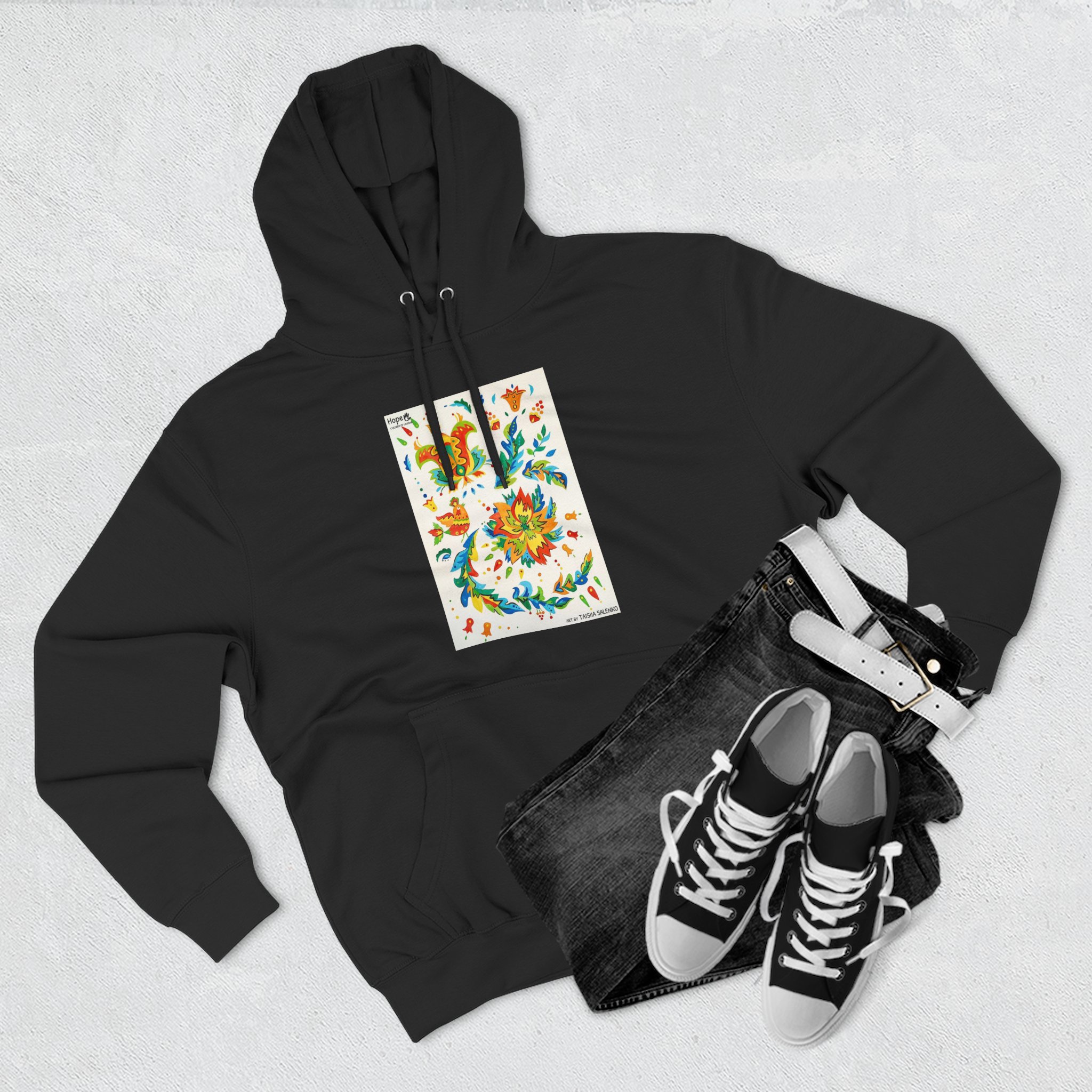 Three-Panel Fleece Hoodie – Elements of Samchykivka Painting