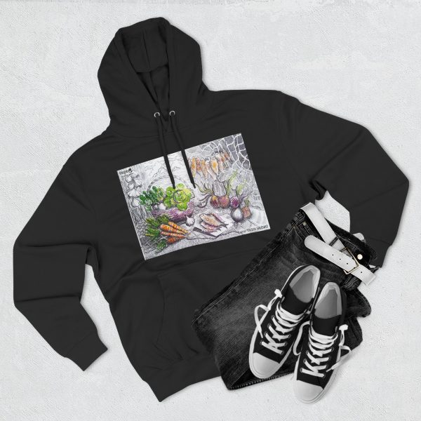 Three-Panel Fleece Hoodie - Graphic Still Life - Image 2
