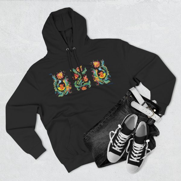 Three-Panel Fleece Hoodie - Triptych "Samchykivka Painting" - Image 2