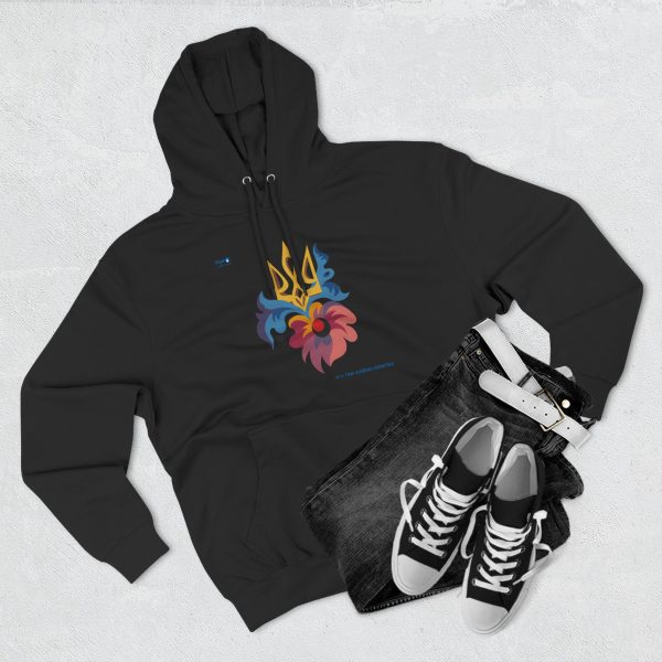 Three-Panel Fleece Hoodie –  Bloom for Ukraine - Image 2