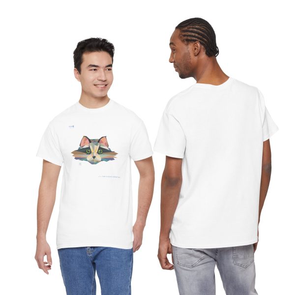 Unisex Heavy Cotton Tee – Pixel Whiskers - Image 8