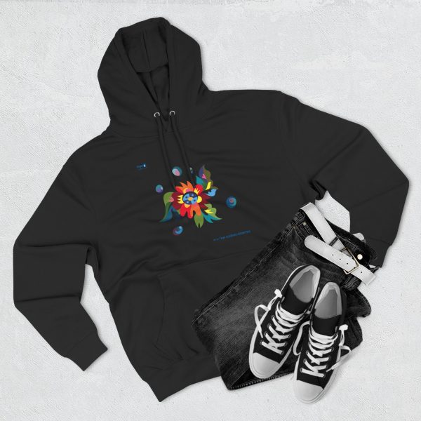 Three-Panel Fleece Hoodie – Blossom of Light - Image 2