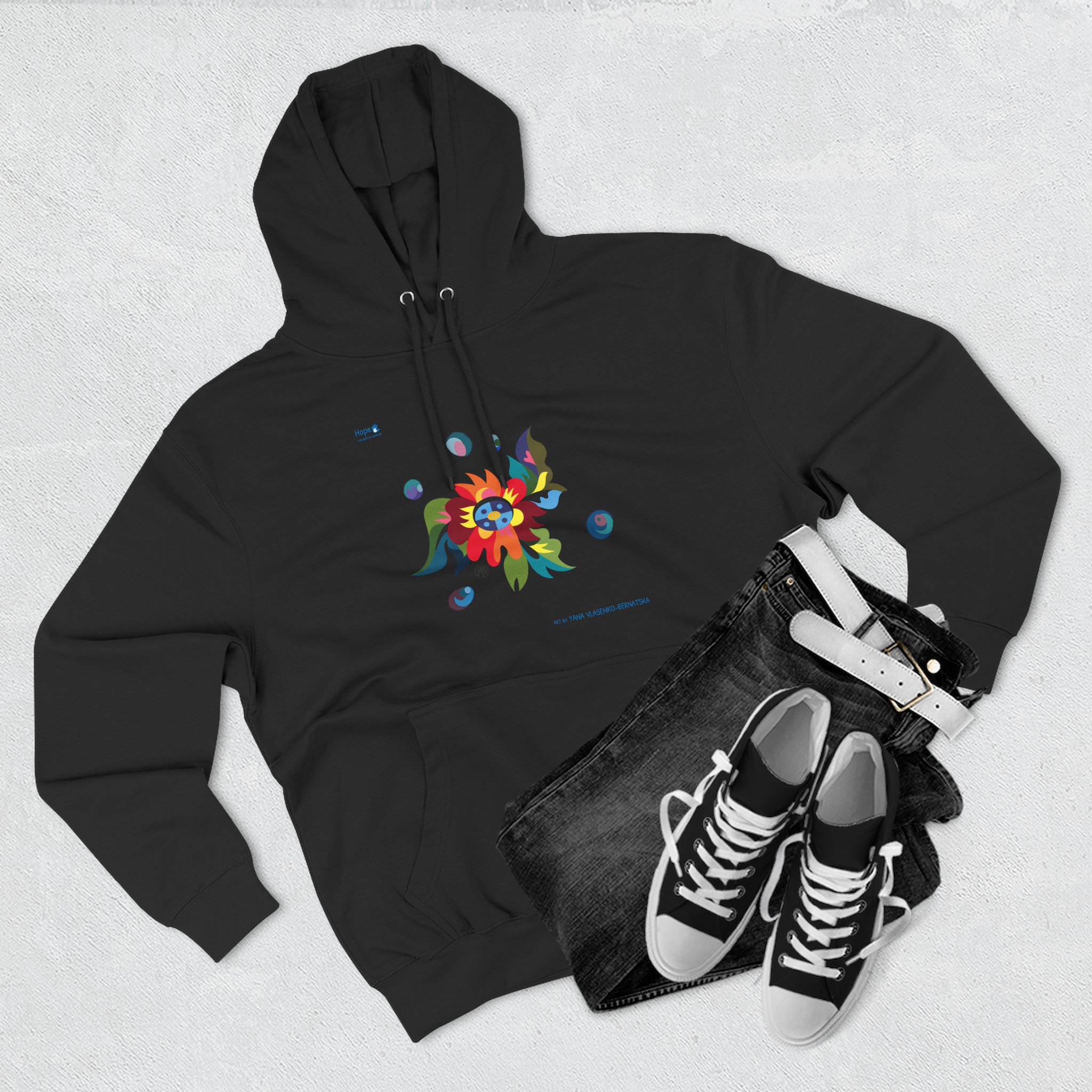 Three-Panel Fleece Hoodie – Blossom of Light