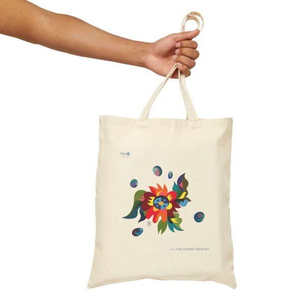 Cotton Canvas Tote Bag – Blossom of Light - Image 3