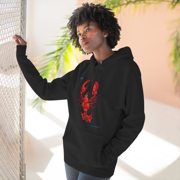 Three-Panel Fleece Hoodie — Crimson Claws - Image 4