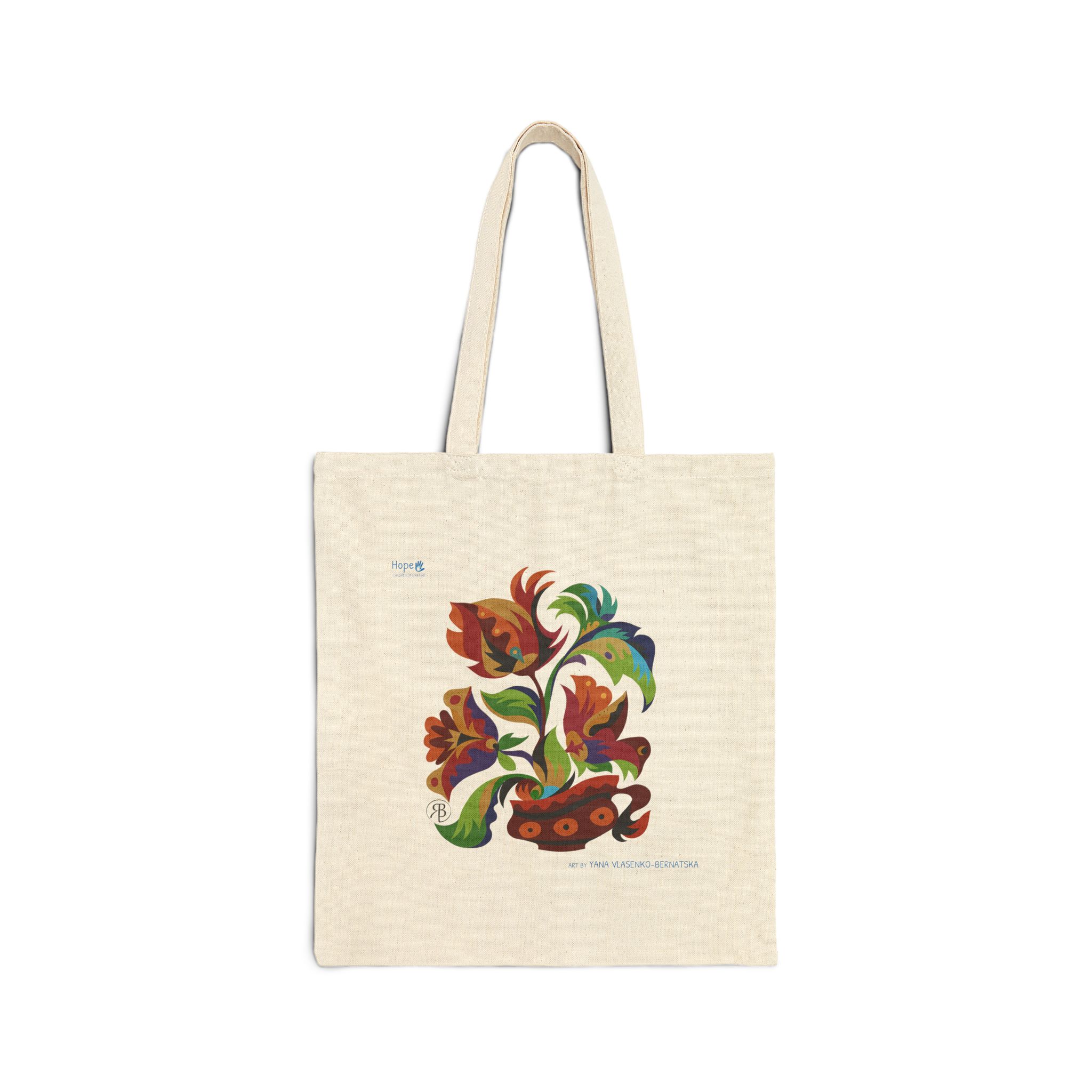 Cotton Canvas Tote Bag – Cup of Bloom