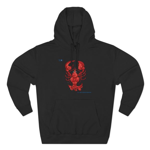 Three-Panel Fleece Hoodie — Crimson Claws
