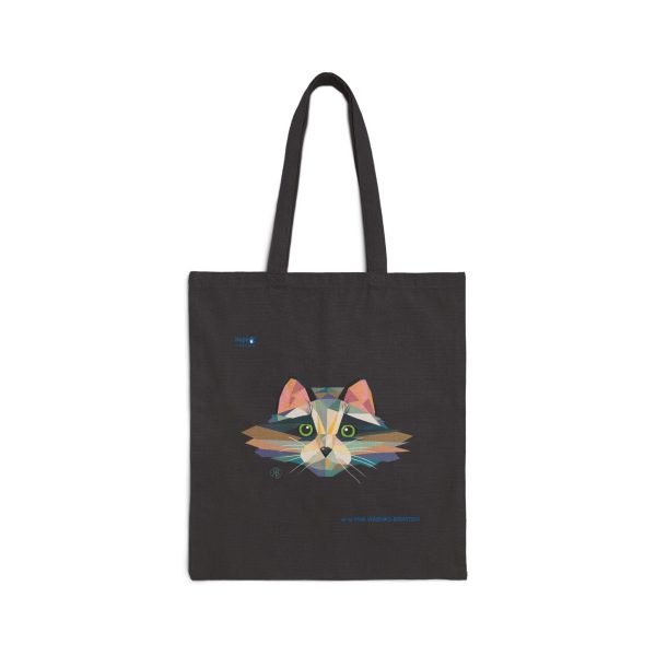 Cotton Canvas Tote Bag – Pixel Whiskers - Image 6