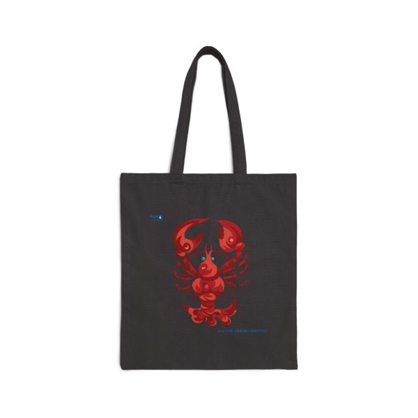 Cotton Canvas Tote Bag – Crimson Claws - Image 6