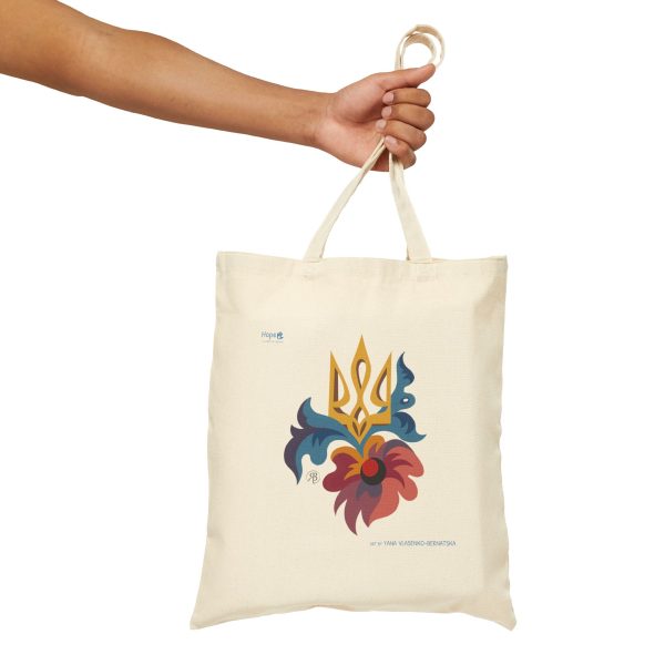 Cotton Canvas Tote Bag – Bloom for Ukraine - Image 3
