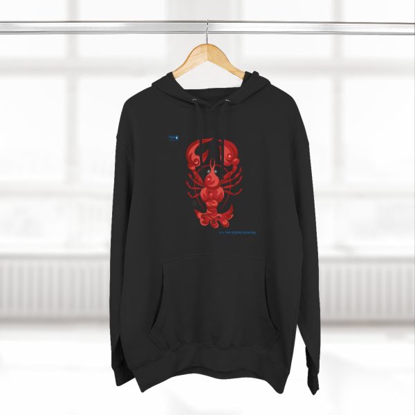 Three-Panel Fleece Hoodie — Crimson Claws - Image 5