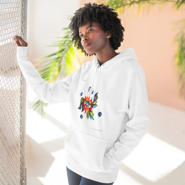 Three-Panel Fleece Hoodie – Blossom of Light - Image 9