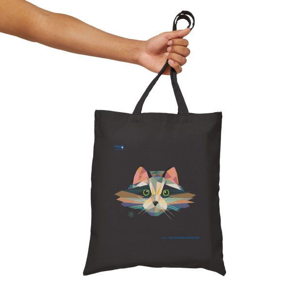 Cotton Canvas Tote Bag – Pixel Whiskers - Image 8