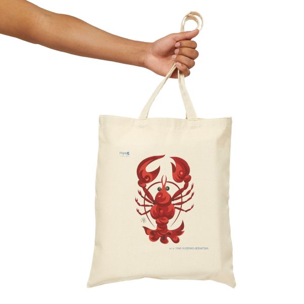 Cotton Canvas Tote Bag – Crimson Claws - Image 3