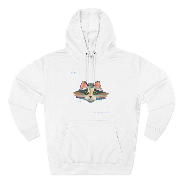 Three-Panel Fleece Hoodie – Pixel Whiskers - Image 6