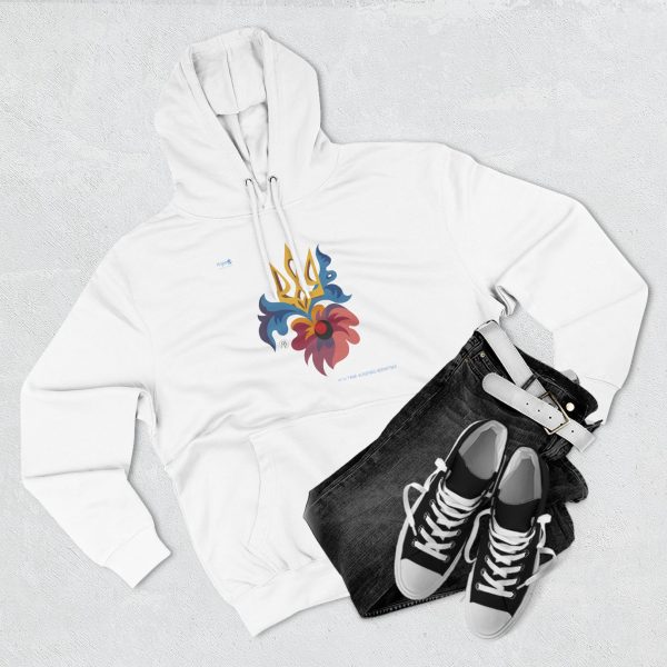 Three-Panel Fleece Hoodie –  Bloom for Ukraine - Image 7